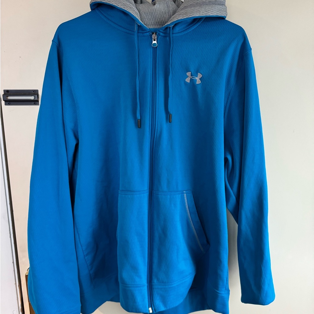 Under Armour Vibrant Blue Hoodie with Gray Accents